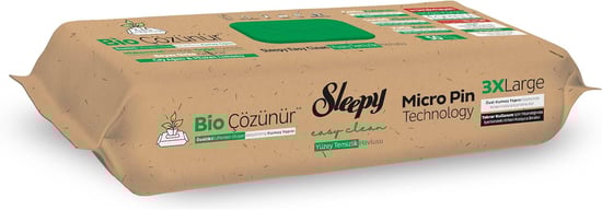 Sleepy Bio Çözünür Çay Ağacı&Misket Limonu Yüzey Temizlik Havlusu 50’Li