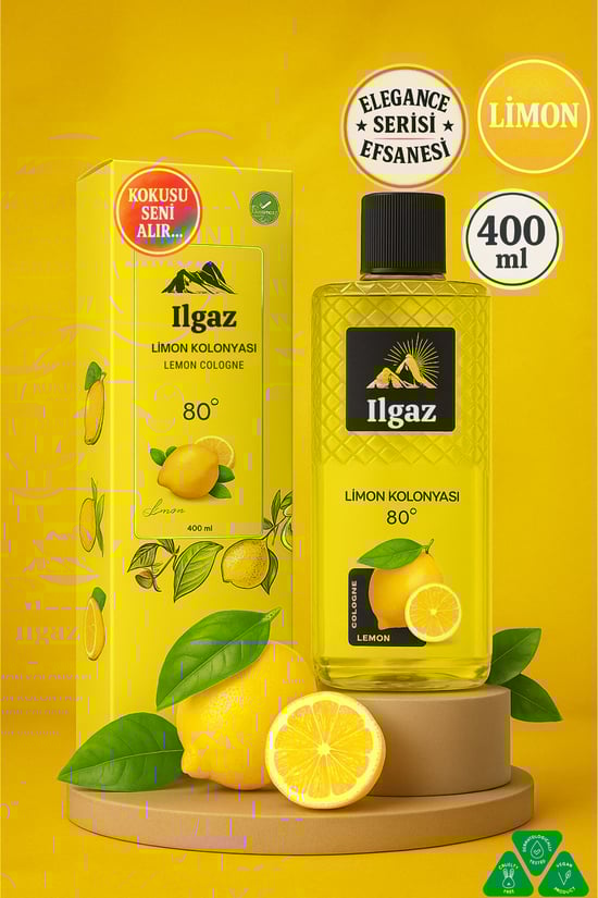 Ilgaz Elegance Series 80 Derece Limon Kolonyası 400 ml