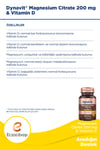 Dynavit Magnesium Citrate 200 Mg Vitamin D / 60 Tb