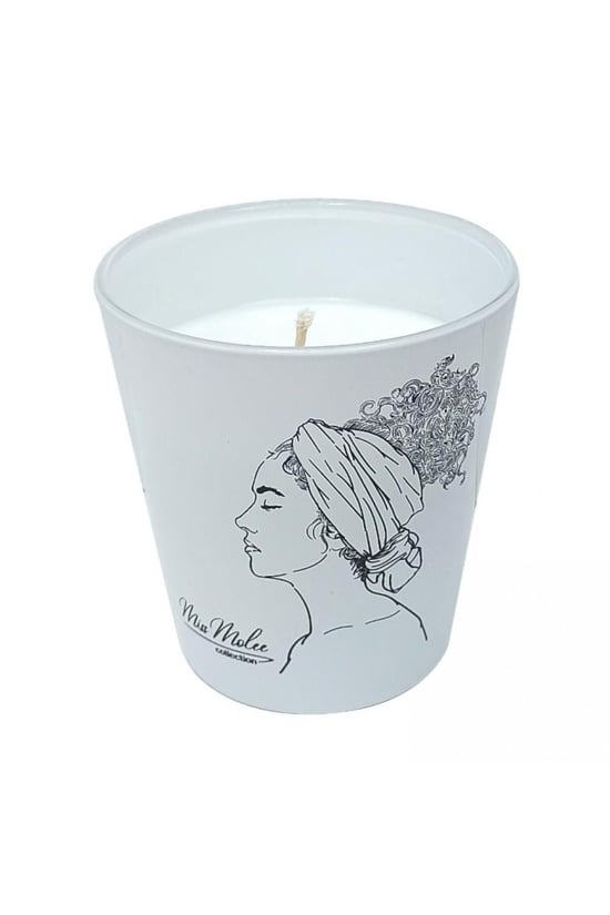 Hera Kokulu Cam Bardak Mum Beyaz 9,5x8cm Ms0260