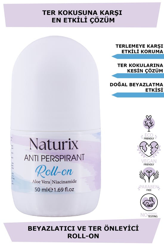 Naturix Ter Ve Koku Önleyici Aloe Vera Roll on 50 ml