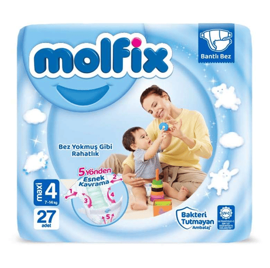 Molfix Bebek Bezi Jumbo 4 Maxi 27'li