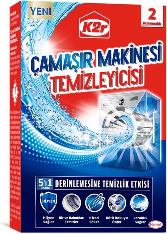 Henkel  Kireç Önleyici K2r 5 i 1 Arada Çamaşır Makinesi Temizleyicisi 2x75 gr