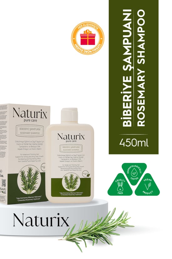 Naturix Biberiye Şampuanı Tuzsuz 450 ml