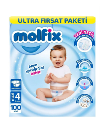 Molfix Maxi Ultra 100 No:4 7-14Kg