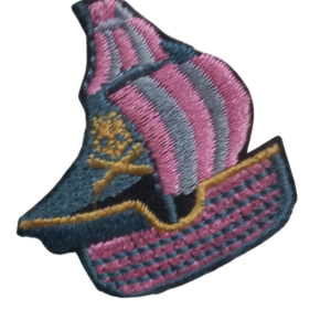 P Parla Aplike Ütü İle Yapışan Yelkenli Pembe Arma 4x3 cm