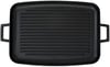 Lava Döküm Grill Tepsi, Izgara yüzeyli, Metal Kulplu, 31x42cm