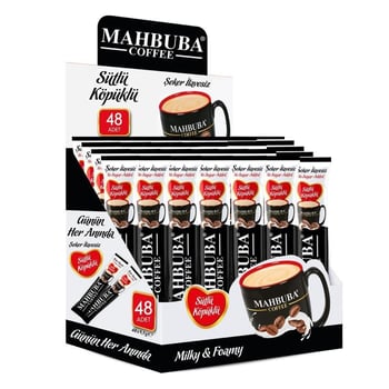 Mahbuba 2si1 Arada Şekersiz Sütlü Köpüklü Hazır Kahve 48x9,5gr