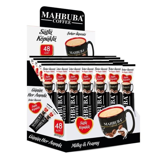 Mahbuba 2si1 Arada Şekersiz Sütlü Köpüklü Hazır Kahve 48x9,5gr