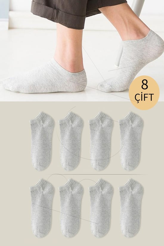 BGK Unisex Basic Patik Çorap 8 Çift 41-45