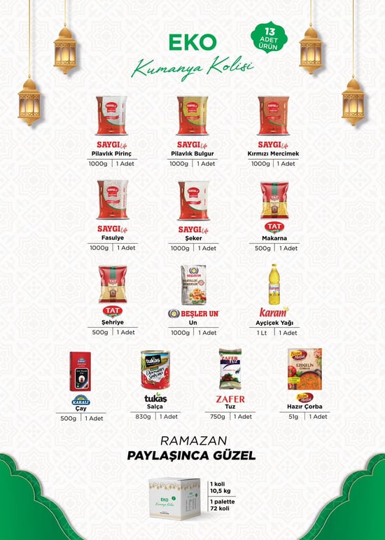 Ramazan Eko Kumanya Paketi - Eko Ramazan Kolisi