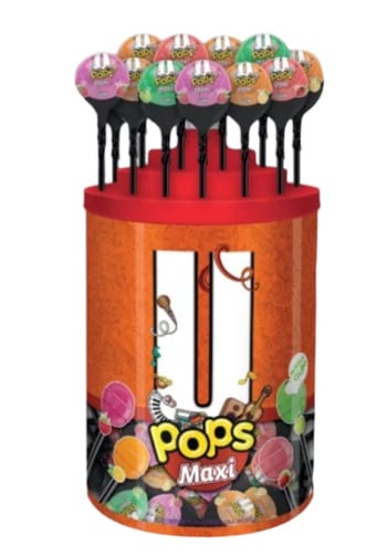 U Pops Maxi Sakız Dolgulu Lolipop Şeker 16 gr.x 100 Adet