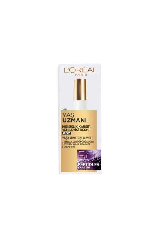 L'Oreal Paris Yaş Uzmanı 50+ Kırışıklık Karşıtı Yenileyici Göz Kremi 15 ml