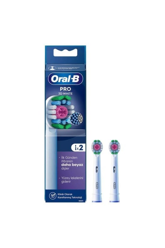 Oral-B Pro 3D White X-Filament Şarjlı Diş Fırçası Yedek Başlığı 2'li