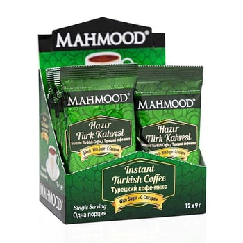 Mahmood Coffee Hazır Türk Kahvesi Şekerli 9 gr 12'li Paket