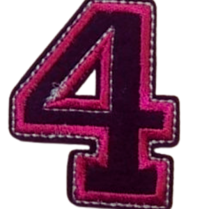 P Parla Aplike Ütü İle Yapışan 4  Rakamı  Arma 4x4 cm