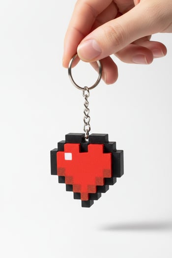 Minecraft Heart Figürlü Clicker Anahatarlık