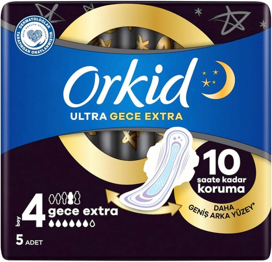 Orkid Hijyenik Ped Ultra Gece Tekli 5'li