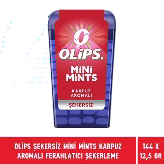 Olips Şekersiz Mini Mints Karpuz Aromalı Ferahlatıcı Şekerleme 12