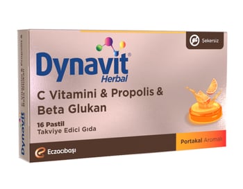 Dynavit Herbal Vitamin C Propolis ve Betaglukan 16 Pastil