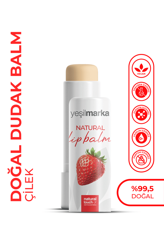 Yeşilmarka Doğal Dudak Balmı - Çilek Aromalı