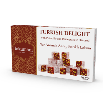 lokumani Nar Aromalı Antep Fıstıklı Lokum 350 Gr - ön