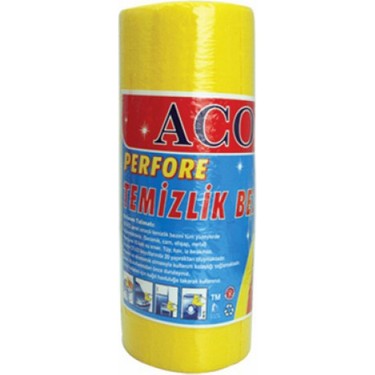 Acord Perfore  Sarı Renk  20 Yapraklı Rulo Temizlik Bezi Temizlik Gereçleri