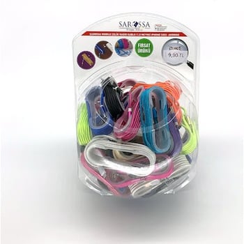 Falken Renkli Örgülü Micro Usb Şarj Kablosu 1 Metre