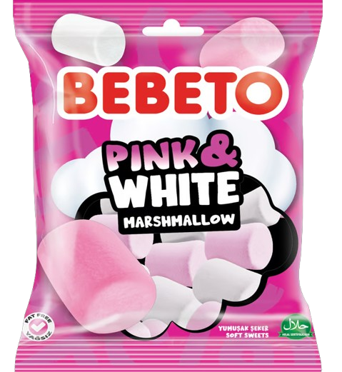 Bebeto Marshmallow Pink&white 60 Gr