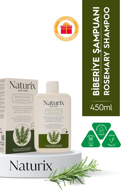 Naturix Biberiye Şampuanı Tuzsuz 450 ml