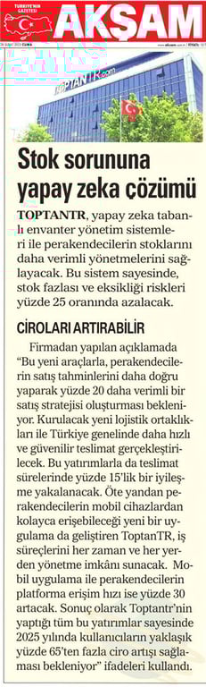 Stok Sorununa Yapay Zeka Çözümü