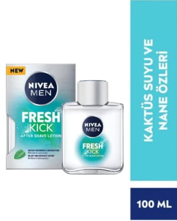 nivea, tıraş sonrası losyon, tıraş sonrası ürünleri, balsam, tıraş sonrası balsam, tıraş losyonu, tıraş kolonyası, serinletici losyon, tiras losyonu, tıraş losyonları, tıraş ürünleri, nivea kick fresh, nivea fresh kick, 100 ml tıraş losyonu, kozmetik, toptan kozmetik