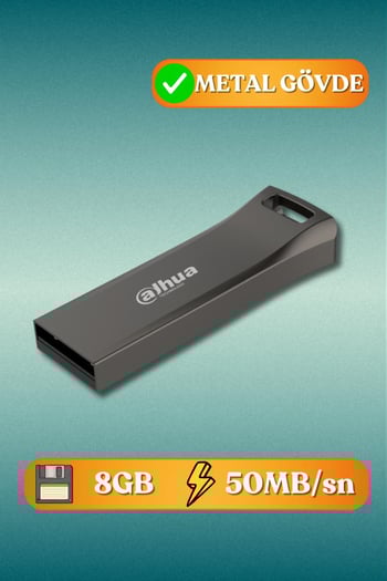 Dahua 8gb Metal Usb Bellek U156 Titan Gri