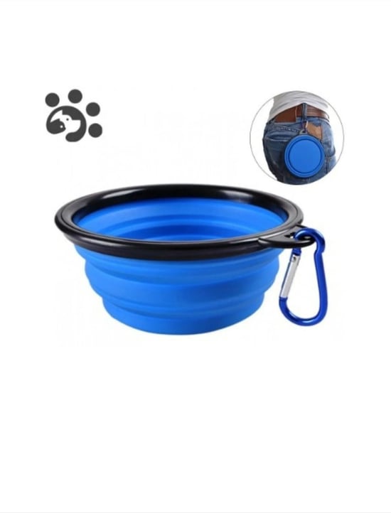 Katlanabilir Kedi Köpek Mama Su Kabı Evcil Hayvan Kap Taşınabilir
