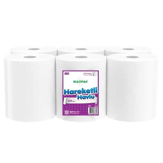 Rulopak Hareketli Havlu 135 Metre 6'lı Paket