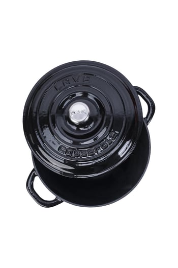 Lava New Heritage Yuvarlak Siyah 24 cm Döküm Tencere