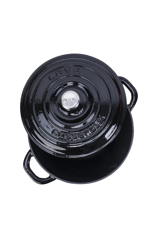 Lava New Heritage Yuvarlak Siyah 24 cm Döküm Tencere