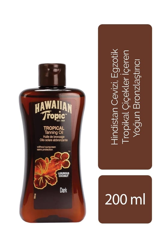 Hawaiian Tropic Tanning Yoğun Bronzlaştırıcı Hindistan Cevizi Yağı 200 ml