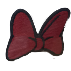 P Parla Aplike Ütü İle Yapışan Küçük Kelebek Kırmızı Arma 3x2 cm