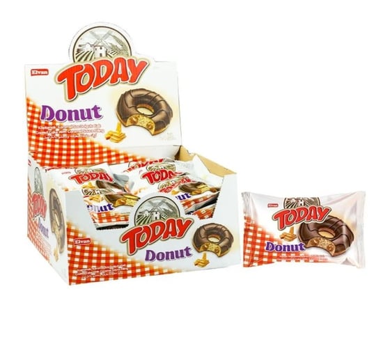 Elvan Today Donut Kek Karamelli 35 Gr. 24 Adet