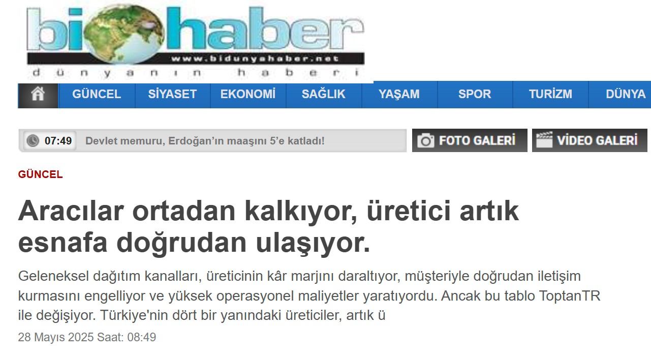 Aracılar Ortadan Kalkıyor, Üretici Artık Esnafa Doğrudan Ulaşıyor