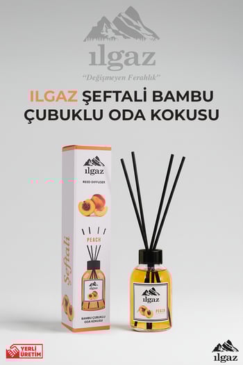Ilgaz Şeftali Bambu Çubuklu Oda Kokusu 110 ml | Red Diffuser Peach Meyveli Ortam Kokusu