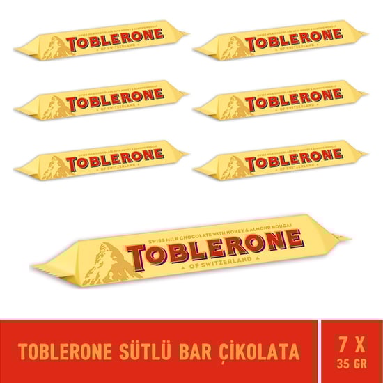 Toblerone Sütlü Bar Çikolata 35 gr - 7 Adet