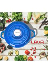 Lava New Heritage Yuvarlak Mavi 24 cm Döküm Tencere