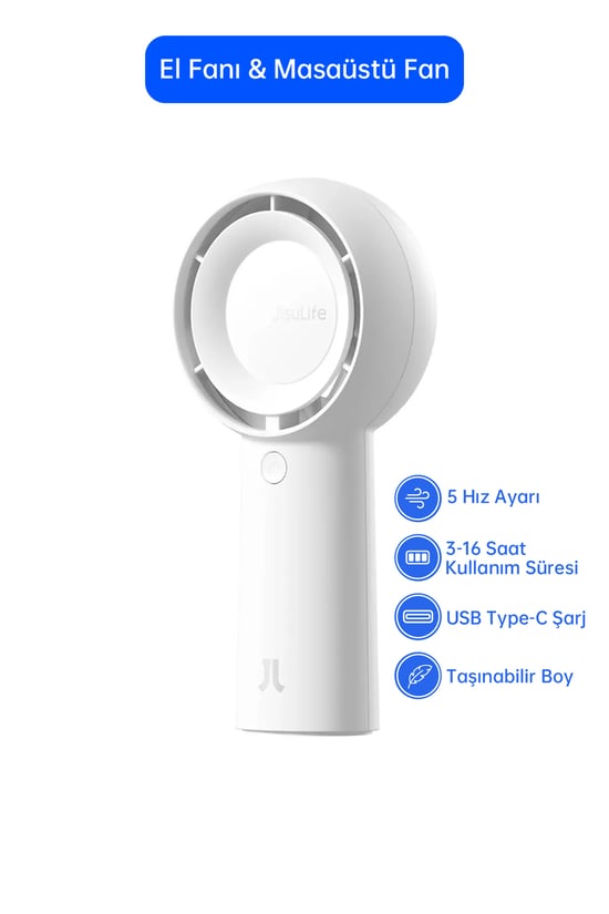 Jisulife Handheld Fan Life5 Plus Taşınabilir El Fanı 4000mah