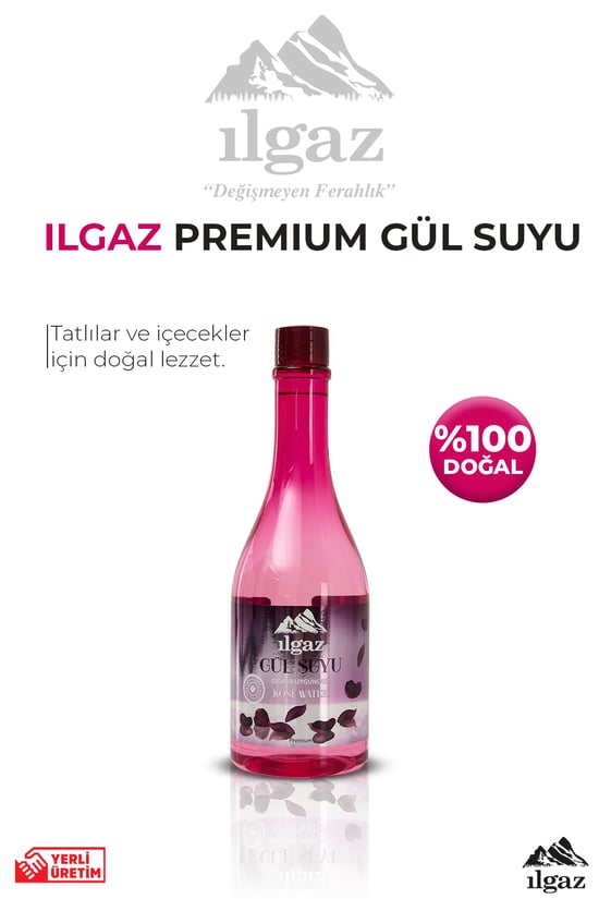 Ilgaz Gıdaya Eklenebilir Ve Içilebilir Gül Suyu 400 ml | Gül Aromalı
