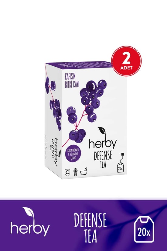 Herby Defense Tea Kara Mürver Bağışıklığa Destek Bitki Çayı 2'li