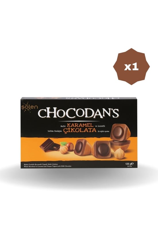 ŞÖLEN CHOCODAN'S FINDIKLI KARAMELLİ ÇİKOLATA 125 GR X 1 ADET