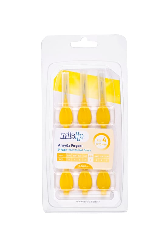 Mis İp U Tipi Arayüz Fırçası Sarı 0,70