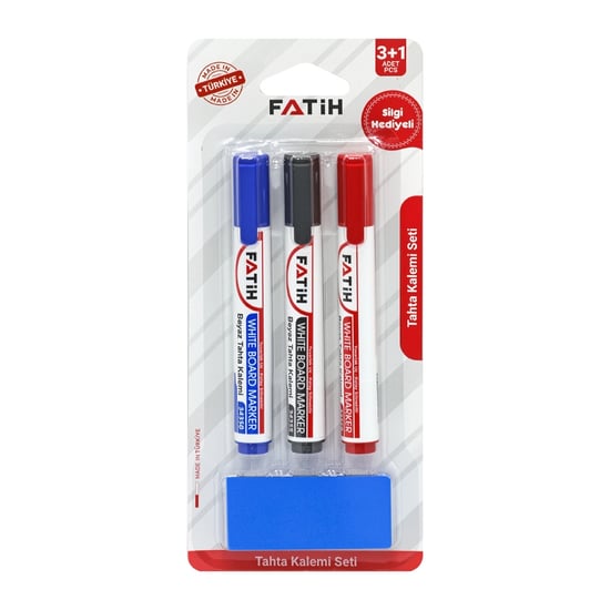 Fatih Tahta Kalemi Seti 3 Kalem + Silgi